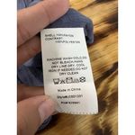 Suzanne Betro  Size Large Tunic Top‎ Shirt Blue Flutter Sleeve Knit Textured Boho Photo 6