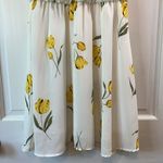 Lush Clothing Lush White & Yellow Floral High Neck Mini Dress - Size Medium Photo 2