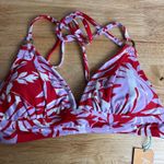 Kona Sol  Women's Red Layered Bikini Top - Size Medium - NWT Photo 3