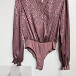 Peach Love California Pink Long Sleeve Bodysuit Sz S Photo 2