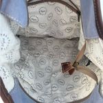 Myra Blue and White Chevron Tote Bag Photo 4