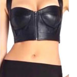 BCBGMAXAZRIA NWT  mante leather bra‎ top size M, Made of All lamb leather,… Photo 0