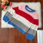 Prómesa Red Pink Stripe Sweater by Promesa Blue White Size s/m Photo 0