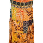 Anthropologie Geisha Designs Maxi Dress Rosalinda Patchwork Sundress‎ S Orange Photo 0
