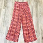 NWT Boutique Boho wide leg floral tie pants sz Large Multi Photo 3