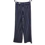 Madison Navy Stripe Wide Leg Pants NWT Size 4 Preppy Striped Dress Pants Blue Photo 1