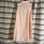 Kaktus Pale Pink‎ Linen Blend Button Front Dress Size Medium Pink Photo 1