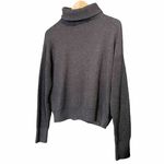 Rachel Zoe Sweater Cozy Quarter Zip Pullover Charcoal Gray Women’s Size Small Photo 6