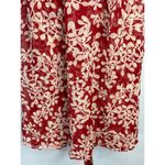 Donna Ricco Pomegranate Floral Silk Sweetheart Neck Empire Waist Dress Women's 8 Photo 2