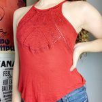 Full Tilt Red Cut Out Tank Top Photo 0