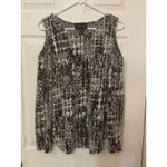 Frank Lyman Design Black White Tweed Open Cold Shoulder Blouse Tunic Top 12 Photo 6