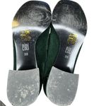 Bibi Lou Anthropology Green Velvet Loafer Heels Gold Horsebit Sz EU38 Photo 4