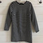 Loft  Striped Ottoman Mock Neck Dress Long Sleeve Mini Ribbed Material NWT - S Photo 3
