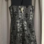 NWT MAURICES WO SIZE Small Black velvet accent design Silver Metallic dress Photo 9