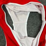 Unbranded Bikini Set Women Large Red with White Trim Bralette Two Piece Swimsuit Photo 4