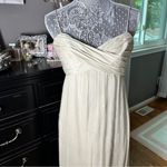 Amsale 100% Silk Empire Waist Maxi Dress Beige Wedding Guest 2 – Quiet Luxury Photo 3