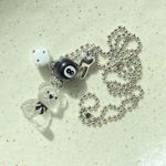 Handmade y2k Kawaii goth grunge style ballchain necklace🎲🧸🦷🖤 Photo 3