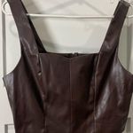 Ultra Pink  brand faux leather crop top Photo 0