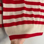Yumi Knitwear Red Cream Daisy Stripe Sweater Jumper Flower Valentines US 6 Size M Photo 3