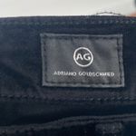AG Adriano Goldschmied  The Farrah Skinny High Rise Black Velvet Pants Size 27 Photo 2