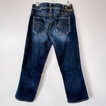 Silver Jeans  Co Aiko Kick Flare Capri Dark Wash Size 30 Photo 3