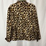 Charter Club  Woman 18W Leopard Print Round Collar Blazer Jacket Stretch Photo 8