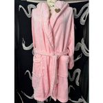 Juicy Couture  Plush Pink Hooded Bathrobe Robe L Belted Cozy Soft NWT Photo 6