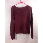 Aeropostale Women’s Sweater Burgundy Waffle Knit Y2K Size XS Euc Photo 5