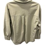 Abercrombie & Fitch Vegan Leather Sage Green Oversized Shirt Size Medium Casual Photo 3