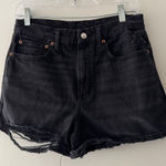 American Eagle  Curvy 90’s Boyfriend Black Distressed Shorts Photo 0