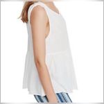 We The Free Free People  Anytime Tank Top Peplum Ivory/ Off-White Small Photo 1