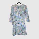 Lilly Pulitzer Blue Jessalynne Romper Wrap Mini Floral Ruffle Stretch Size M Photo 2