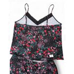 State of Day Floral Pajama Set L Black Lace Cami Top Pants NWT Size L Photo 3