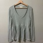 T. La Anthropologie Babydoll Thermal Knit Top V Photo 1