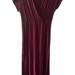 Cantata Burgundy Maxi Dress‎ Short Sleeve Surplice Neck Casual Everyday Red Size undefined Photo 0