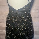 Lulus  Favorite Moment Black & Gold Star Print Backless Skater Dress  Photo 11