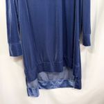 Roamans 22W 24W Hoodie 1X Top Velour Blue Hoodie Hooded Pullover Long Sleeve 457 Photo 3