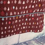 Anthropologie FLOREAT FOR BURGUNDY LIGHTWEIGHT FLANNEL ALLOVER TREE PRINT PANTS Photo 7