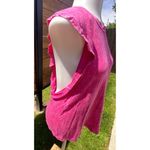 Free People Ryder Tank Femme Ruffle Cinched RacerBack Active Top Boho Pink S/P Photo 4