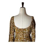 Faithfull the Brand ‎ Dress Women 4 Gold Indira Balloon Sleeve Paisley Mini Boho Photo 5
