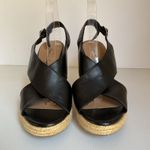 American Eagle Espadrille Platform Shoes Women’s Black Wedge Sandals Size 9 Photo 3