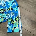 Lands' End  Short Sleeve Side Gather Blue Floral Rash Guard Swim Shirt Size Small Photo 8