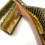 Butrich Bow Slide Pump in Gold Embossed Snake Size 40 (fits like an 8.5/9) Photo 7