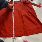 Banana Republic NWOT  Orange A-Line Mini Skirt linen blend Tie Front size 16 Photo 6