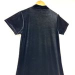 Walter Medium Black Short Sleeve Maxi Dress Velvet Mock Neck Romantic Goth Sexy Photo 4