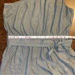 American Eagle  One Shoulder Linen Blend Jumpsuit in Olive - size XL Long Photo 5