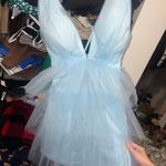 Light Blue Mini Dress Photo 5