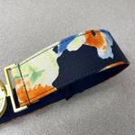 Lauren Ralph Lauren Floral Belt Womens Multi Tropical Goldtone Buckle Magnetic Blue Photo 4
