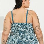 Torrid NWT Blue Zebra Stretch Mesh Cropped Shirred Cami Square Neck Top size 3x Photo 3