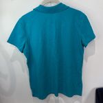 st. john's bay Polo Shirt Women's Size L Teal Short Sleeve Casual Photo 1